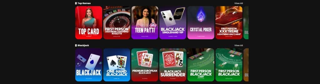 Table Games at DC Online Casinos